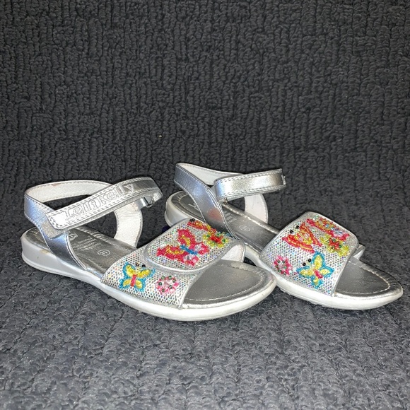 Lelli Kelly Kids | Shoes | Lelli Kelly Silver Sparkle Butterfly Sandals | Poshmark